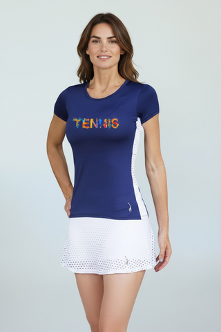 Modern Mesh Tennis Art Short Sleeves